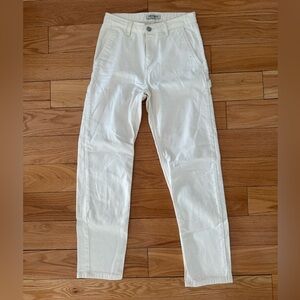 Carhartt White Straight Leg Pants Sturdy Cotton